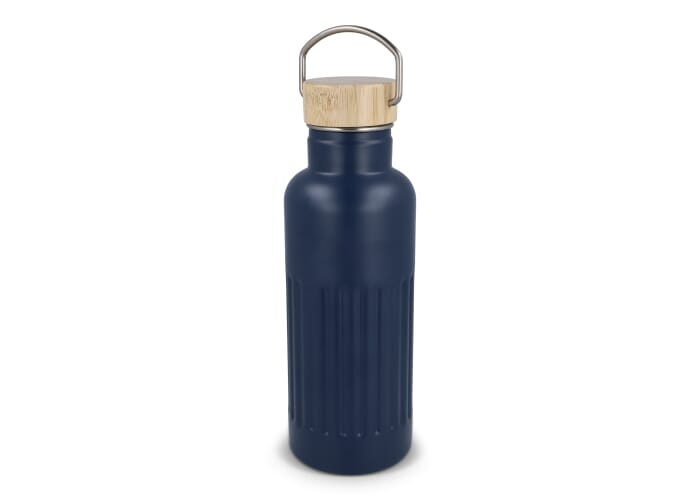 Gourde isotherme promotionnelle 500 ml bambou Bleu foncé
